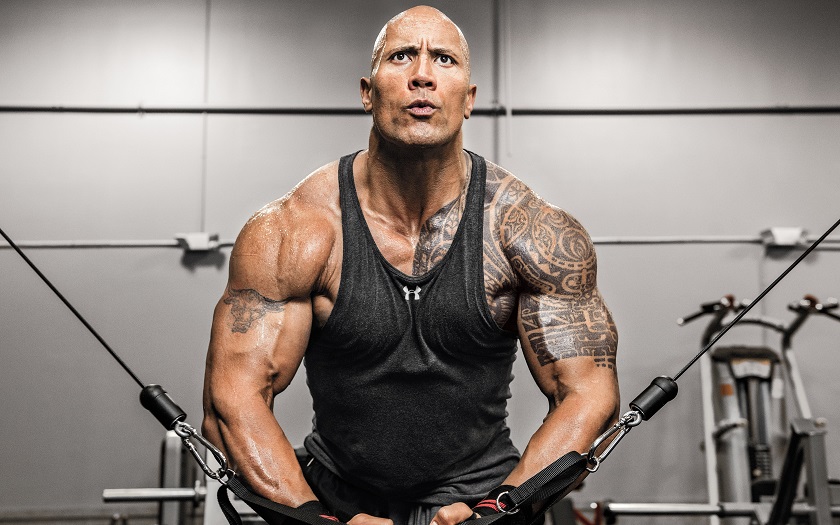 The Rock Dwayne Johnson Actor Fitness Athlete Gym Exercise WallpapersByte com 3840x2400