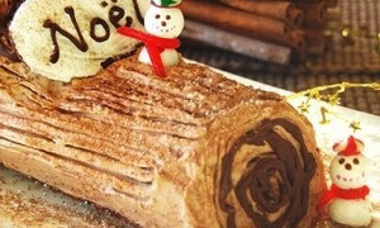 Χριστουγεννιάτικος κορμός (Buche de Noel) με σοκολάτα & κάστανο!